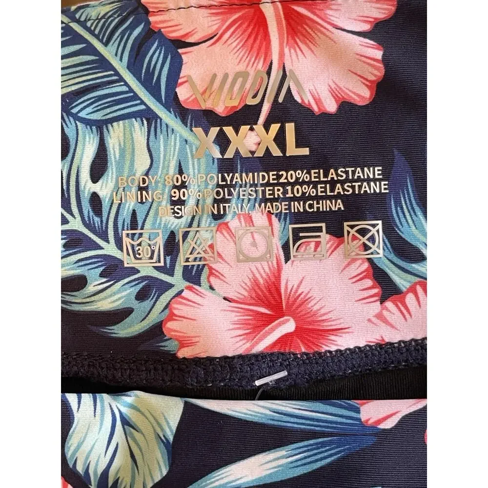 Vidia‎ Activewear Shorts Women's XXXL Slash Pockets Tropical Hibiscus